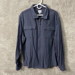 Heybo Outdoors Hunting Fishing Camping Brushed Flannel Crosscut Jacket XL Navy